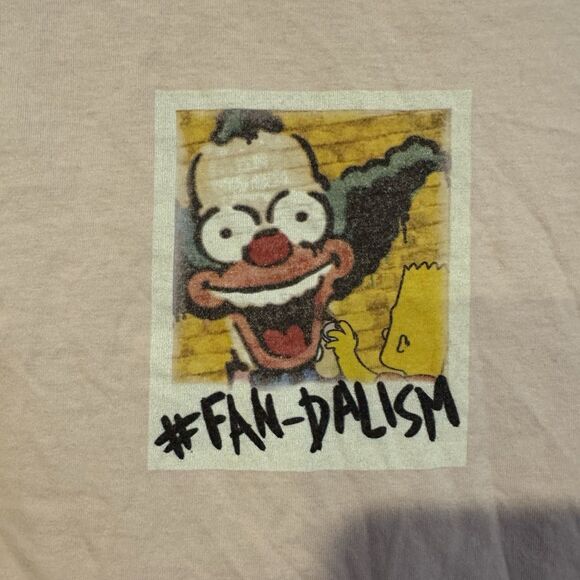 The Simpsons Krusty Clown H&M XL T-Shirt Men's Pink #FAN-DALISM Skater Y2K Tee - Picture 2 of 9